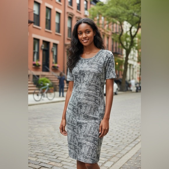 LuLaRoe Julia Women's Grey A Line Dress - Picture 1 of 6